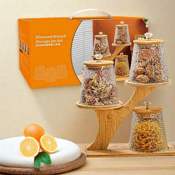Set Toples Lebaran Snack Kue Kacang Permen - Storage Jar isi