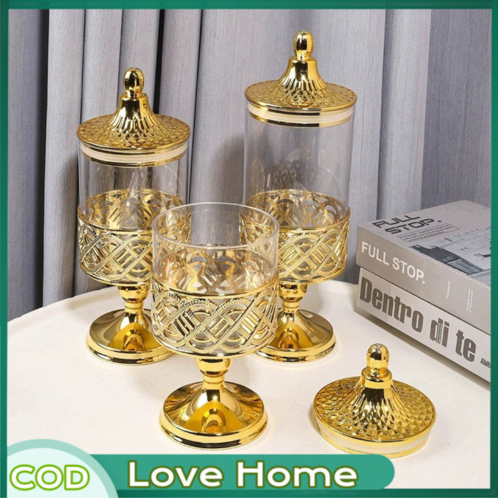 NEW Toples Emas Mewah Makanan Serbaguna Toples Lebaran Tople