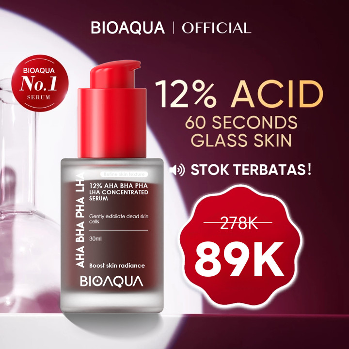 (BPOM) BIOAQUA 12% Acid Peeling Solution Glowing Serum 30ml 