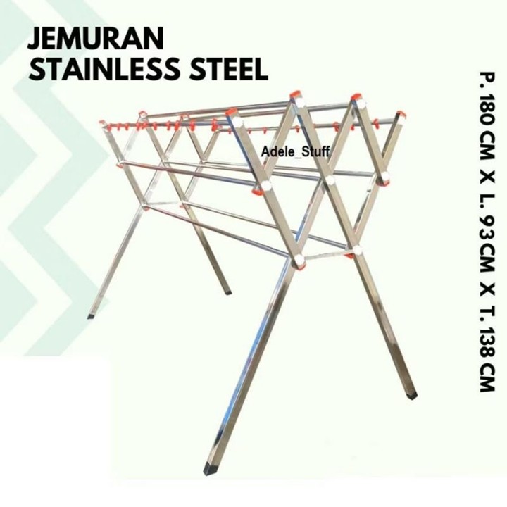 Jemuran Baju Lipat Stainless steel Kotak jemuran jumbo jemur