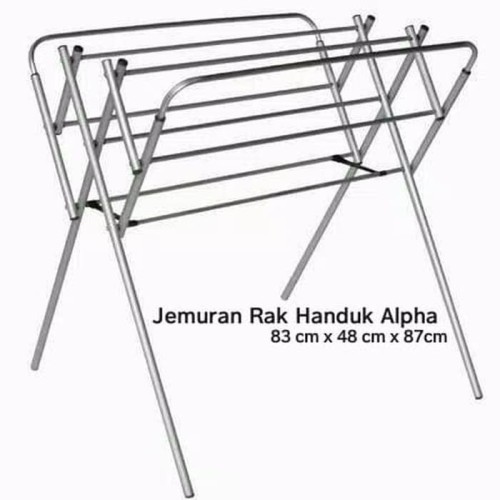 (KHUSUS GOJEK) JEMURAN / RAK HANDUK ALUMUNIUM ALPHA