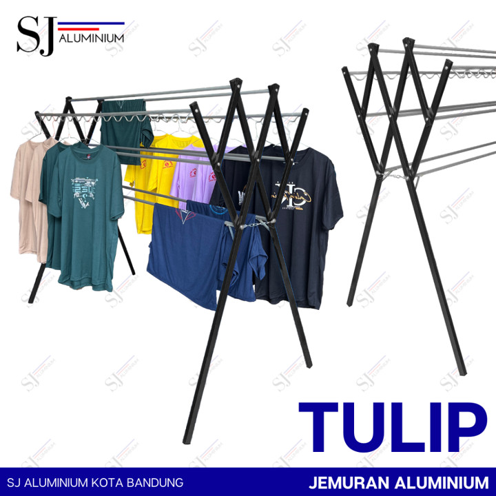 TULIP - Jemuran Aluminium Jumbo 180 CM / Jemuran Pakaian / J