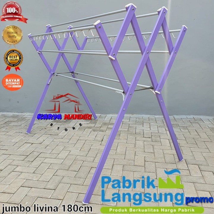 BEST SELLER - Jemuran Baju Jumbo / Pakaian / Lipat / Alumini