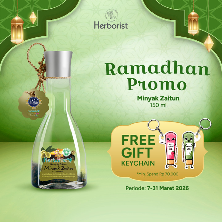 Herborist Minyak Zaitun Natural 150ml – Lembapkan Kulit Seca