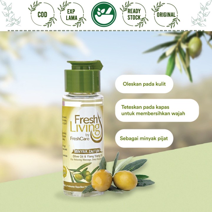 FRESHLIVING MINYAK ZAITUN 50ML OLIVE OIL FRESH LIVING BY FRE