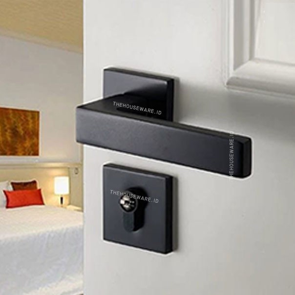 Kunci Pintu Full Handle Set Gagang Pintu Minimalist Black Do
