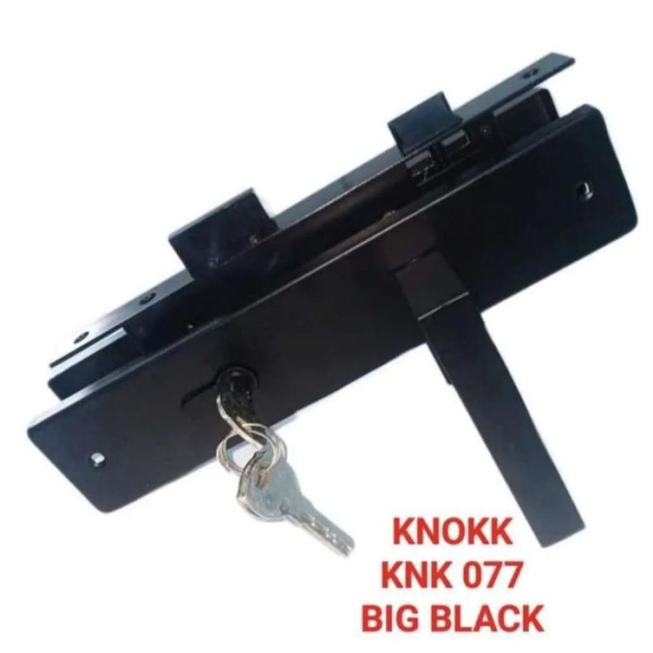 1 Set Lengkap Kunci Pintu Besar Hitam / Kunci Pintu Besar Kn