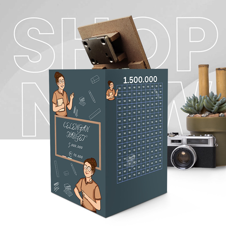 celengan target 5 juta pecahan 10k celengan kunci kuromi lab