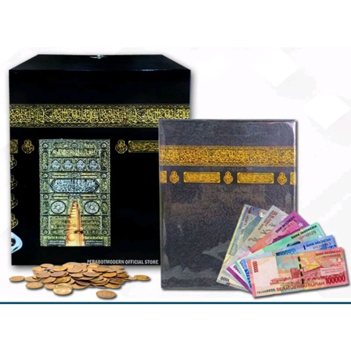 [Cod] MECCA Celengan Ka'bah Plus Kunci size 15x15x20cm