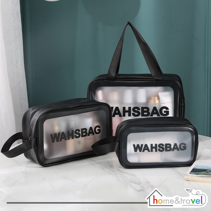 HOVELSHOP Tas Kosmetik Transparan Travel Troiletry Washbag M