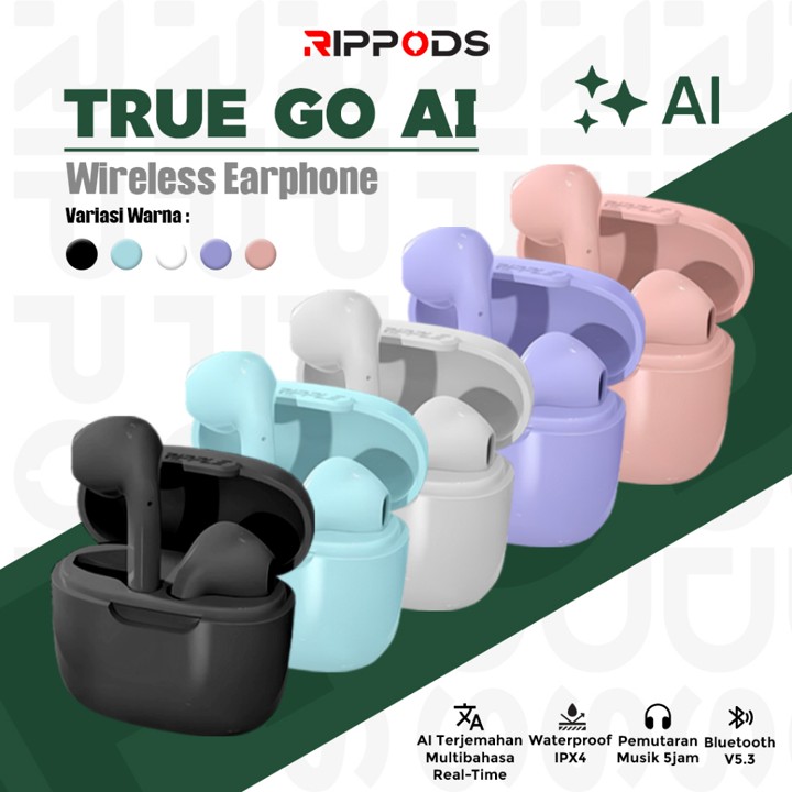 Rippods True Go TWS Headset Bluetooth Earphone Mini Earbuds Handsfree COD earphones headphone