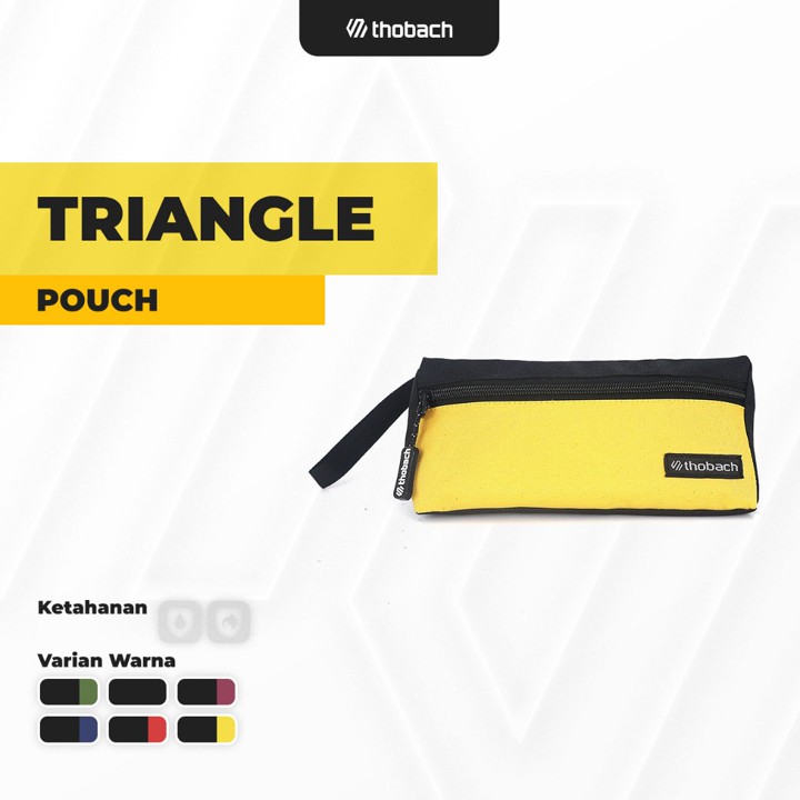 THOBACH - PENCIL CASE TRIANGLE PRIA WANITA TEMPAT ATK THOBAC