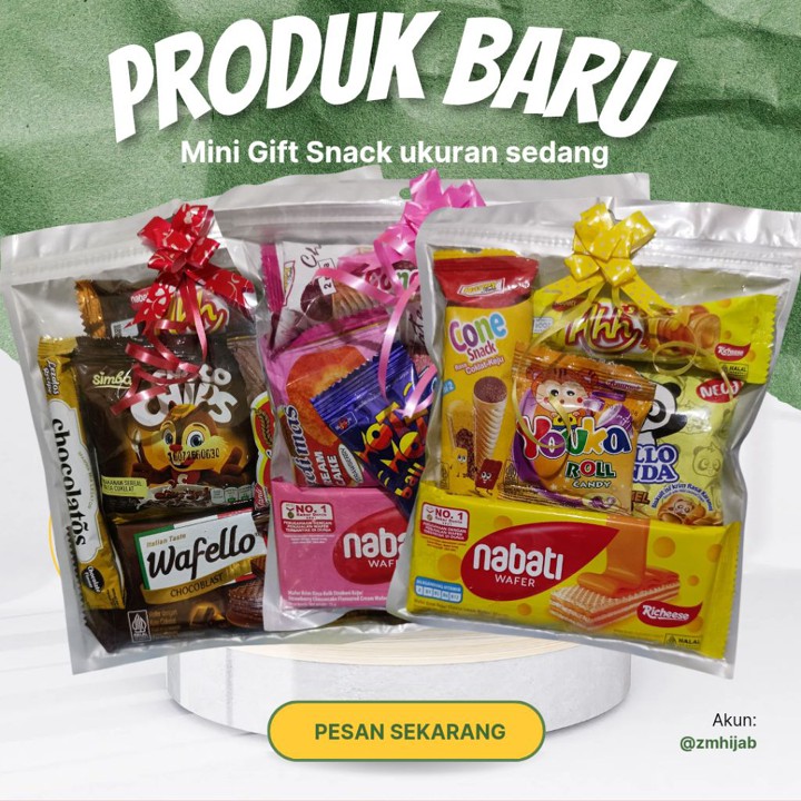 (BELI 20 PCS GRATIS 1 PCS) Mini Gift Snack isi 5 ukuran seda
