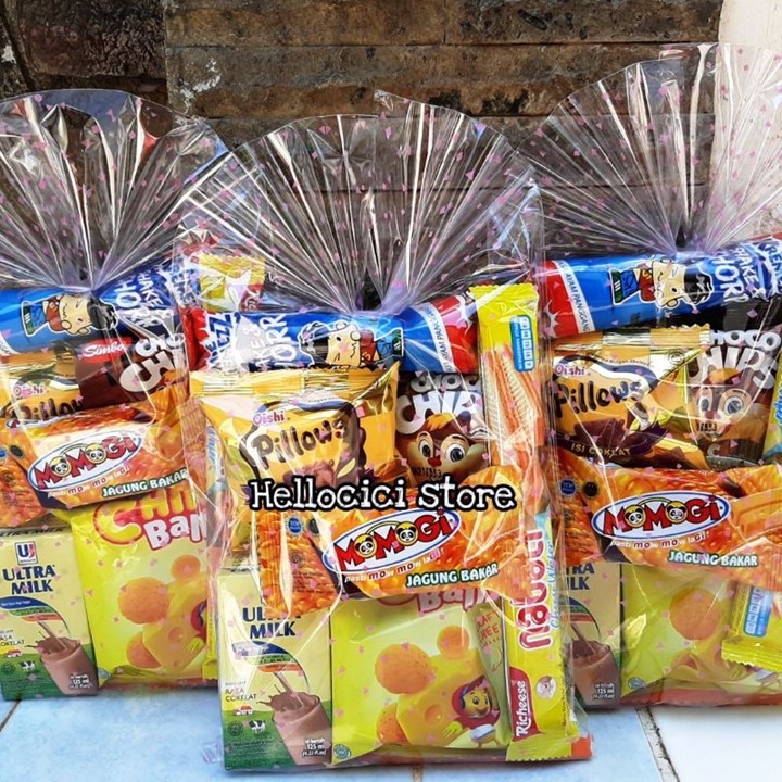 FREE CARD HBD PARCEL BINGKISAN SNACK KEMASAN ULANG TAHUN