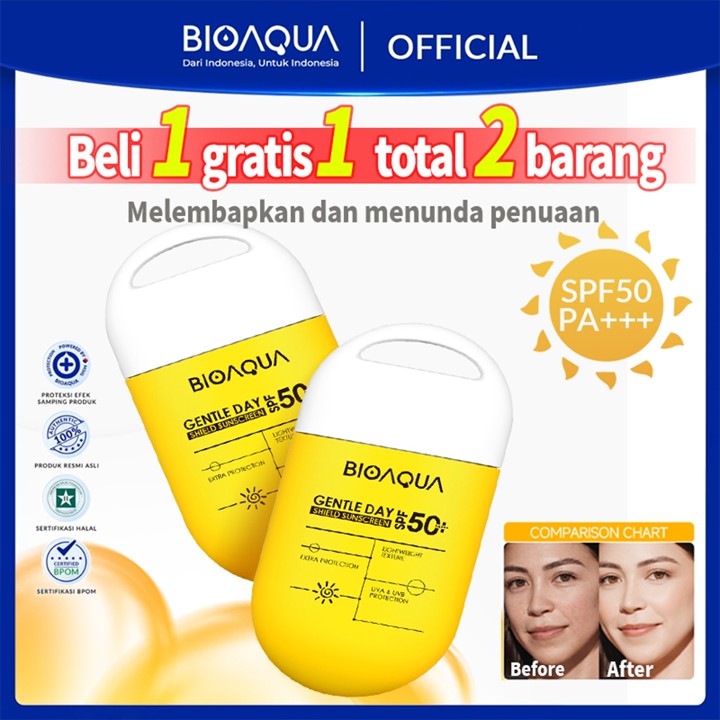 (BPOM) BIOAQUA Suncreen SPF50 PA+++ 30ml Tabir surya wajah-T
