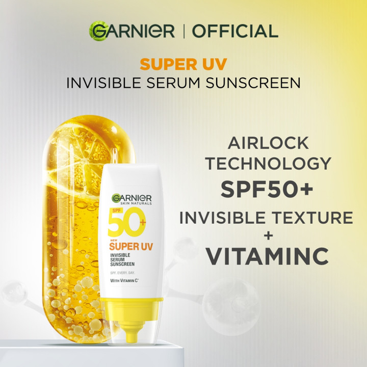 GARNIER Super UV Invisible Serum Sunscreen SPF 50+ PA++++ Vi