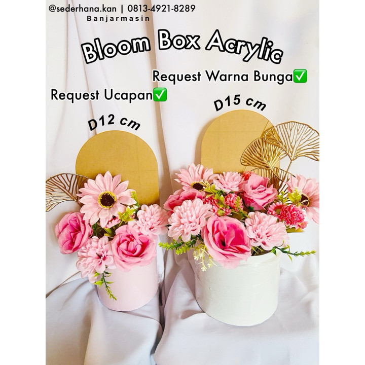 NEWW Papan Bunga Akrilik TRANSPARANT | Bloombox akrilik Flow