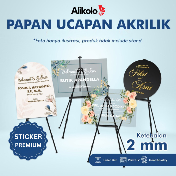 PAPAN UCAPAN AKRILIK 60 X 40 CM / PAPAN BUNGA AKRILIK / PAPA