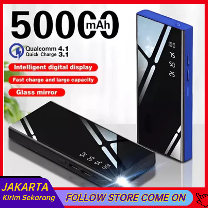 PowerBank 50000mAh 4 Kabel Full Capacity Mini Power Bank Fast Charging 20000mAh mini power bank
