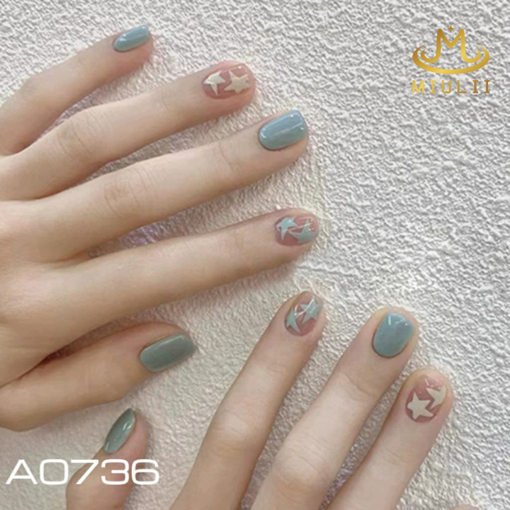  KUKU PALSU Lem MIULII A0736  / 24PCS / 3D / NAIL ART / PREM