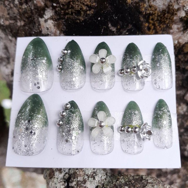 KUKU PALSU NAIL ART + LEM | FOR WEDDING | TAHAN AIR [NS093]