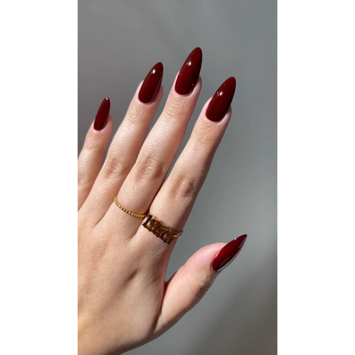 KUKU PALSU MAROON POLOS FREE LEM GEL / nailart kuku / kukuwe
