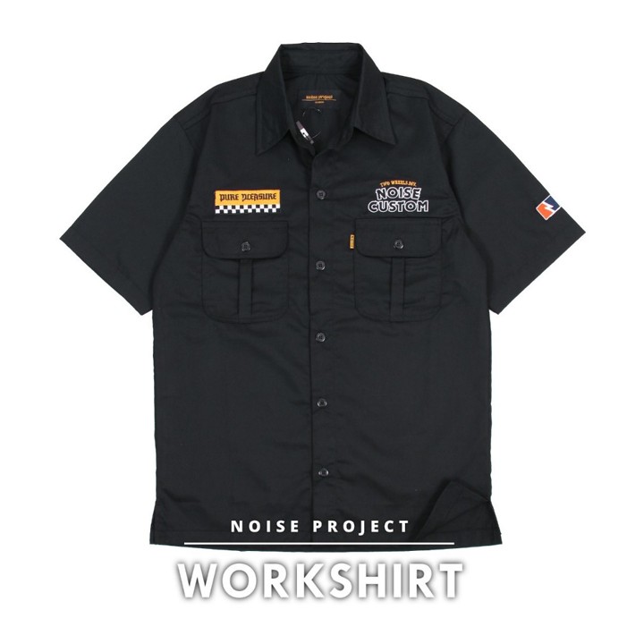 SIXTEEN - Kemeja Pria Workshirt / Kemeja Casual Lengan Pende