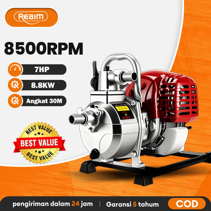 Reaim Mesin Pompa Air Bensin 1/2/3 Inch Pompa Irigasi Sedot 
