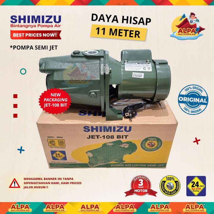 Pompa Air Semi Jet Pump SHIMIZU JET-108 BIT