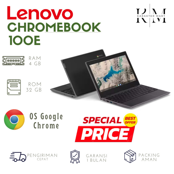 Promo Laptop Untuk Sekolah Lenovo 100e Chromebook Garansi