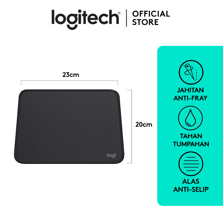Logitech Mouse Pad Studio Series Alas Polos, Anti-Slip - Gra