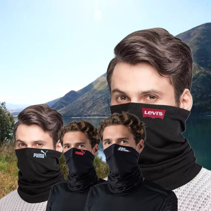 masker buff hitam logo | buff pengendara motor | buff masker