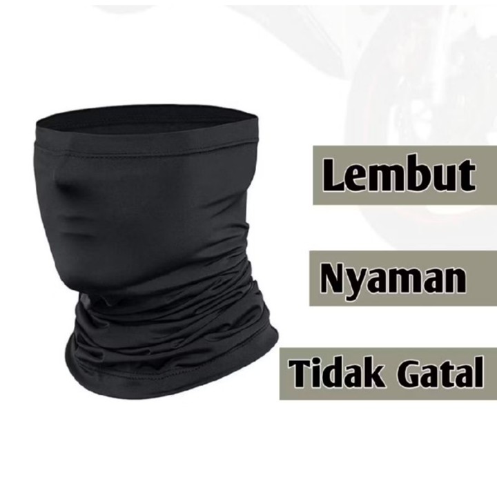 Masker buf baf hitam sepeda motor bandana balaclava SLAYER s