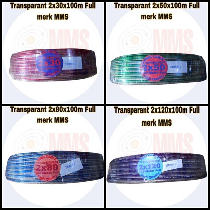 Mms Kabel Transparant 100m Full (2×30/2×50/2×80/2×120)