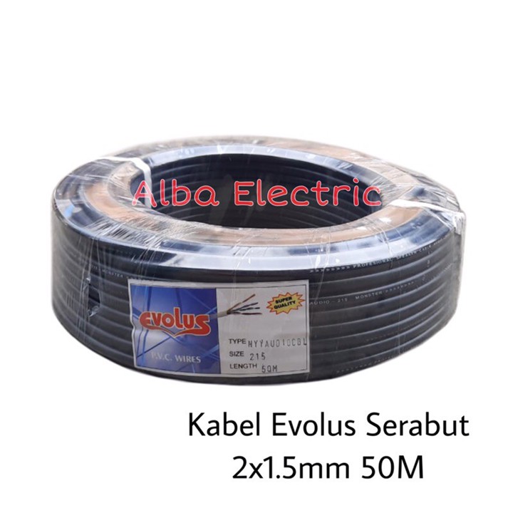 KABEL LISTRIK SERABUT 2x1.5 mm NYYHYO EVOLUS KABEL SERABUT M