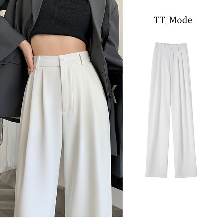 putih/hitam/krem new highwaist kasual kulot wanita panjang p