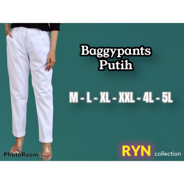 CELANA WANITA PUTIH / BAGGYPANTS PUTIH COD / SERAGAM PERAWAT