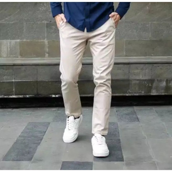 CELANA CHINO Panjang pria Slimfit KERJAHARIAN Santai Casual 