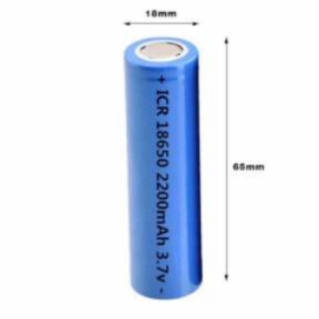 Baterai Batre Battery 18650 Kapasitas Real Asli 2200 mAh Rec