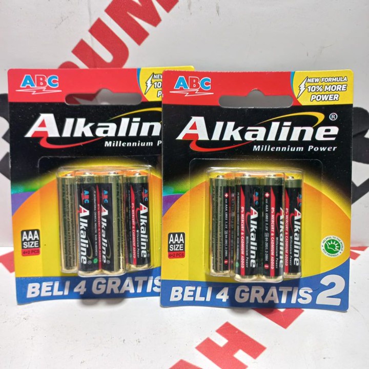 Baterai ABC Alkaline AAA/AA 4+2 ( 6pcs )
