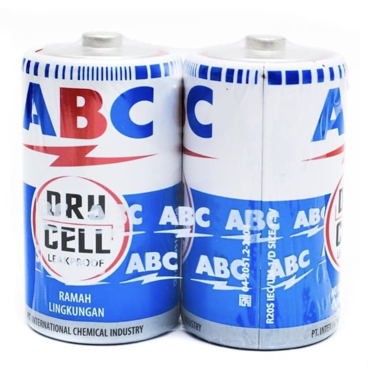 Battery ABC General Purpose R20/ Tipe D Biru (isi 2/Pack)