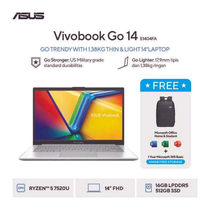 Asus Vivobook E1404FA-VIPS5153M R5-7520U/UMA/16GB/512GB/Cool