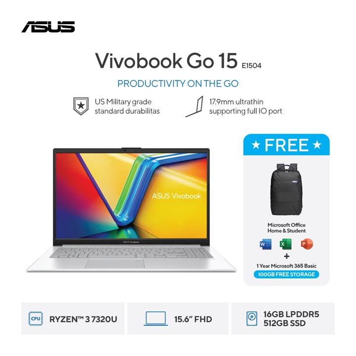Asus E1504FA-VIPS3153M Vivobook AMD Ryzen R3-7320U / 512GB /