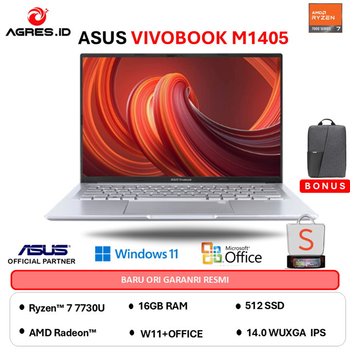 ASUS VIVOBOOK 14 M1405YA RYZEN 7 7730U - RAM 16GB 512GB W11+
