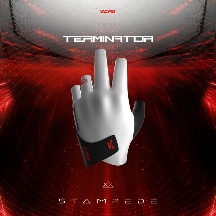 Glove Billiard CPD Stampede Series "Terminator" - Sarung Tan