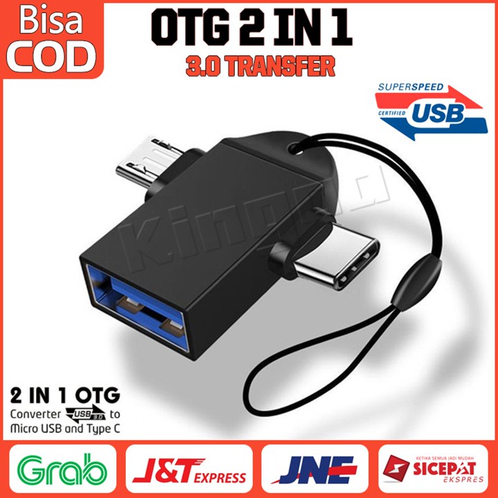 OTG Converter USB 3.0 2 in 1 Micro USB Type C OTG Cable Adap