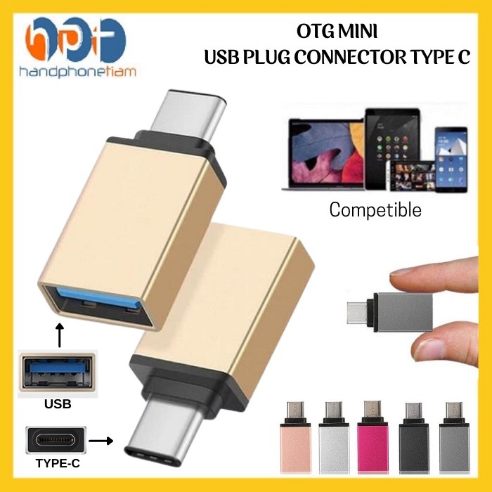 OTG USB type C / Tipe-C Connector to Normal USB port - Conve