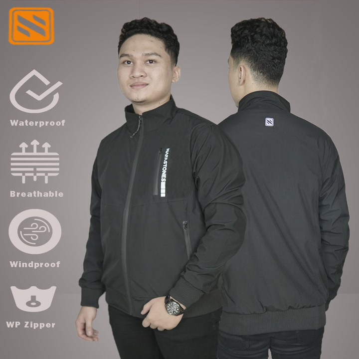 Jaket Motor Pria Fashionable Waterproof dan Windproof, Ideal