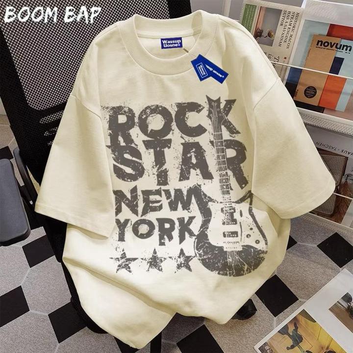 KAOS AMERICAN RETRO STYLE LENGAN PENDEK KAOS ROCK STAR NEW Y