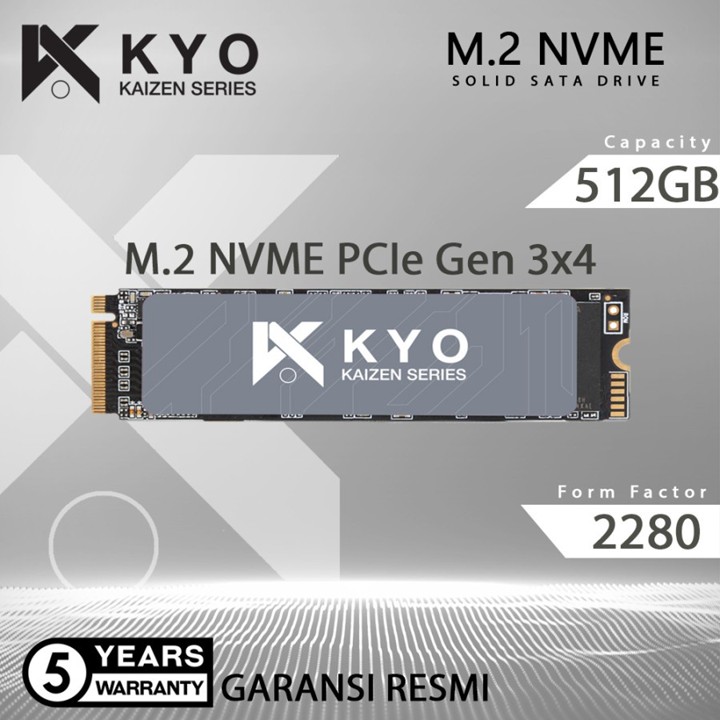 SSD M2 NVME / M.2 NVME/ M2NVME 512GB KAIZEN RESMI (GARANSI 5
